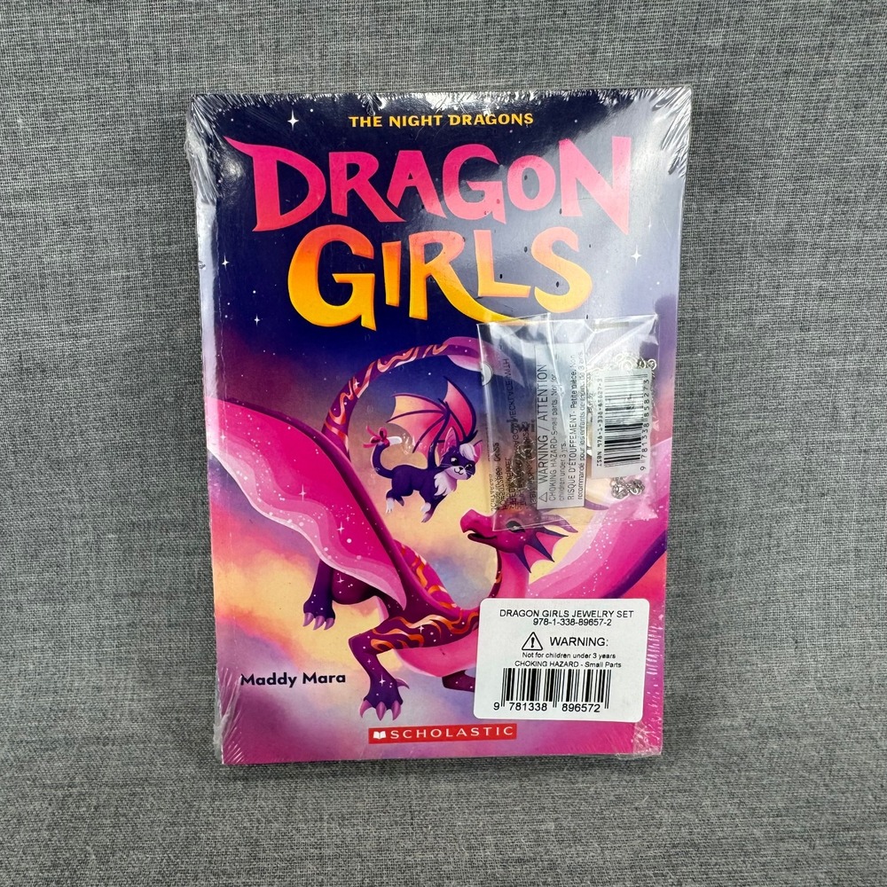 Dragon Girls Books 7 8 9 Maddy Mara Night Dragons Sealed Set with Necklace
